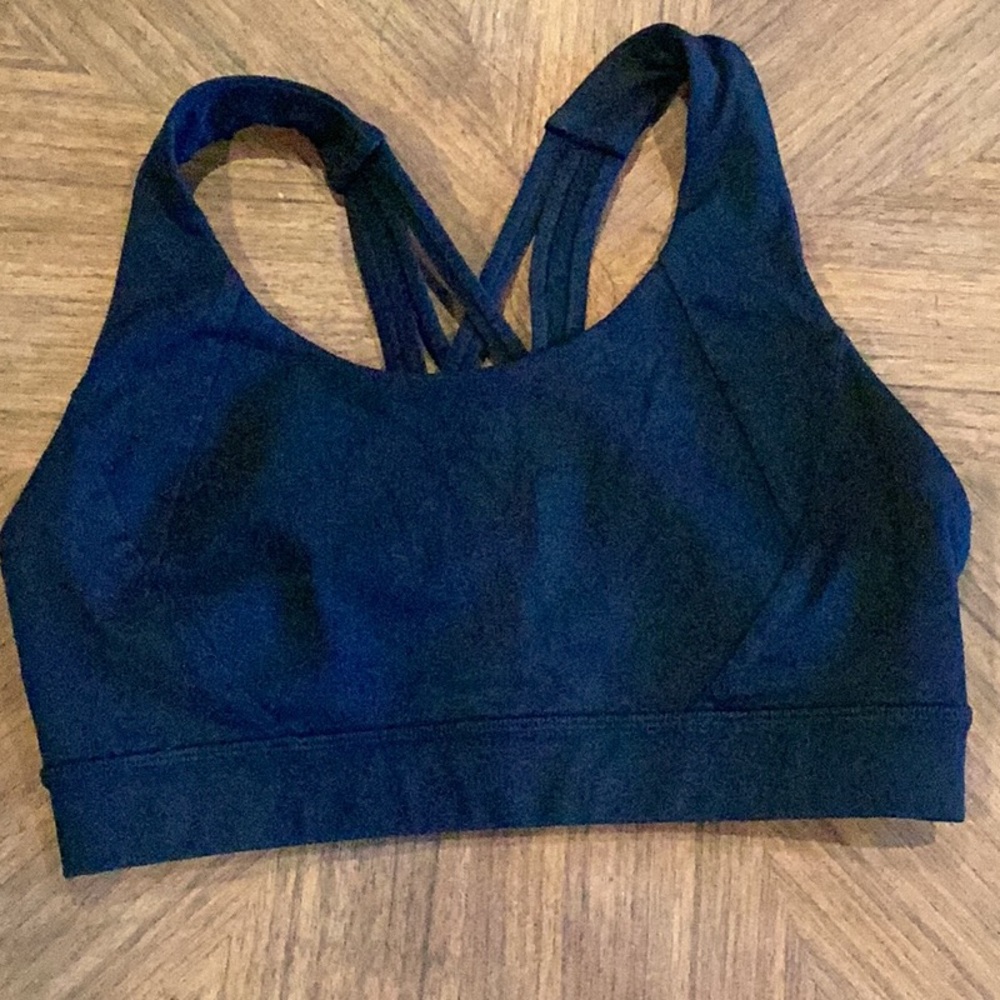 Lululemon Black Sports Bra with Strappy Design